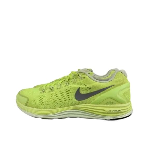 Nike Shoes Womens 11.5 Athletic Trainers Running Lunarglide 4 Volt Reflective - Picture 3 of 15